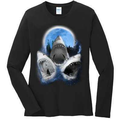 Space Sharks Universe Trio Ladies Long Sleeve Shirt