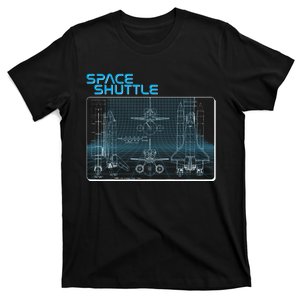 Space Shuttle Diagram Blueprint T-Shirt