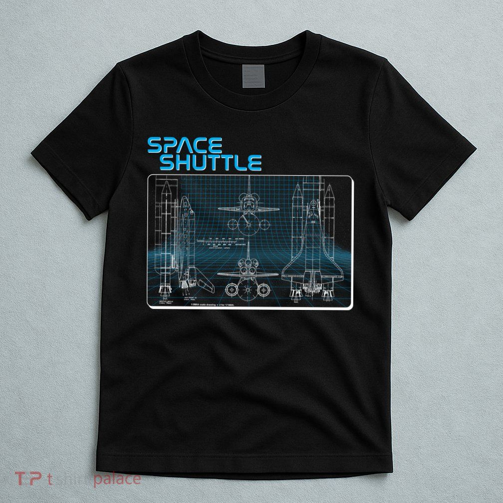 Space Shuttle Diagram Blueprint T-Shirt