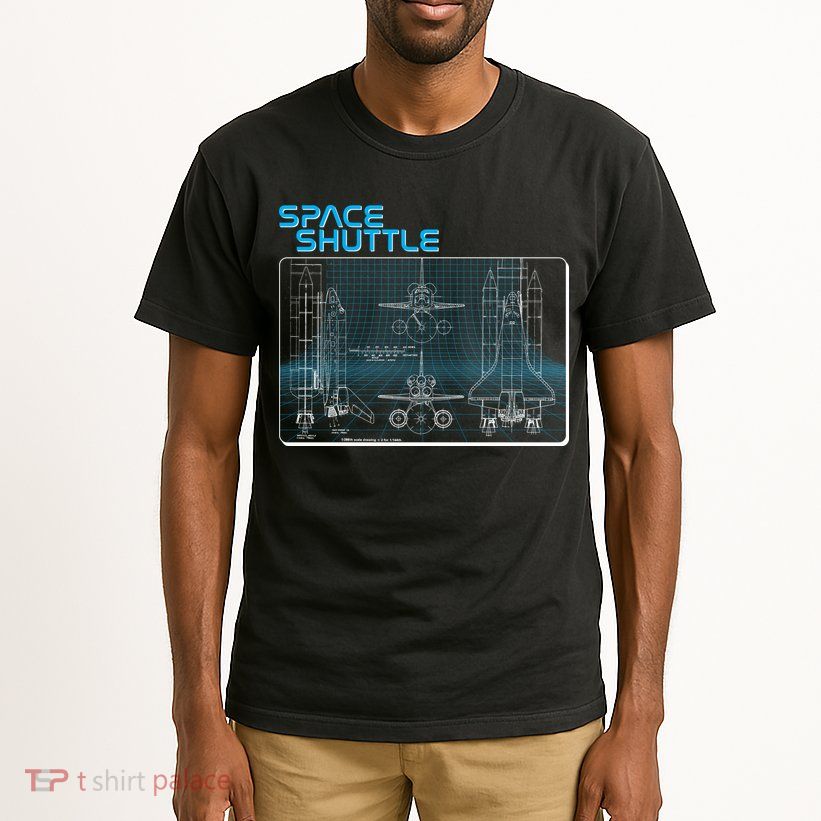 Space Shuttle Diagram Blueprint Tall T-Shirt