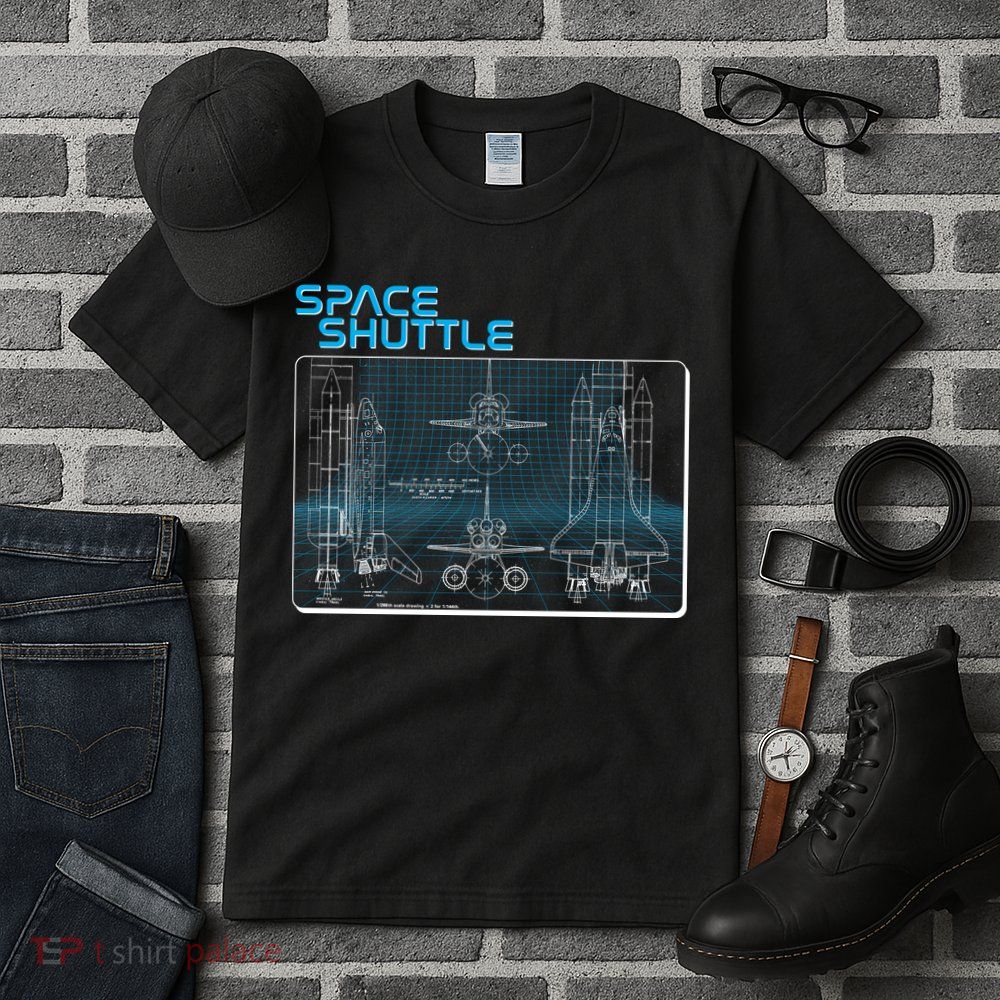 Space Shuttle Diagram Blueprint Tall T-Shirt