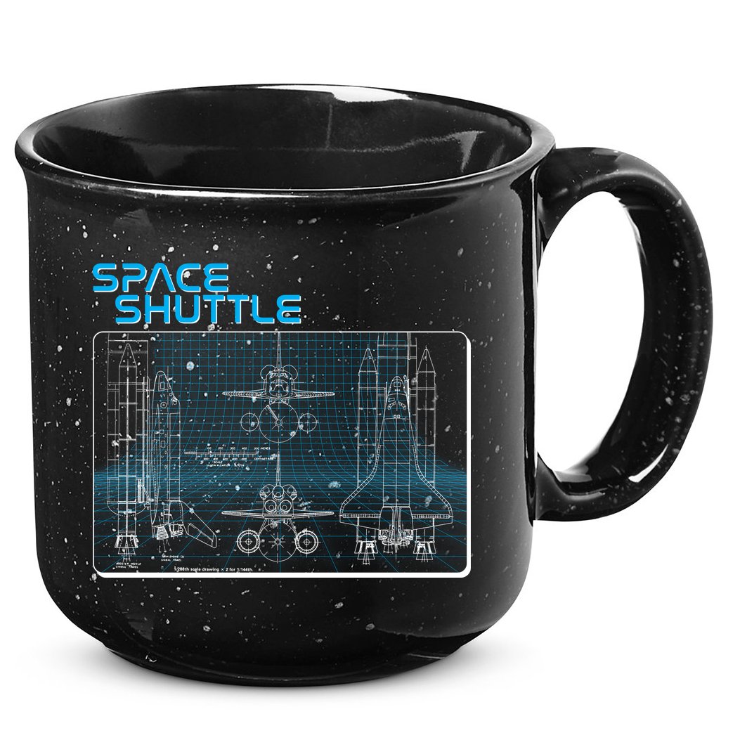 Space Shuttle Diagram Blueprint 15oz Campfire Ceramic Mug