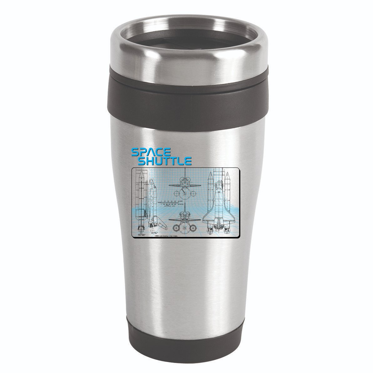 Space Shuttle Diagram Blueprint 16oz Travel Tumbler