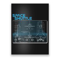 Space Shuttle Diagram Blueprint Poster