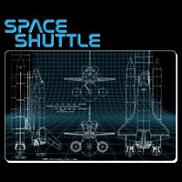 Space Shuttle Diagram Blueprint Poster