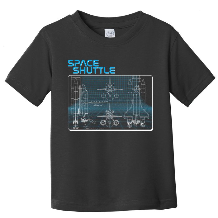 Space Shuttle Diagram Blueprint Toddler T-Shirt