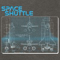 Space Shuttle Diagram Blueprint Cotton Canvas Backpack