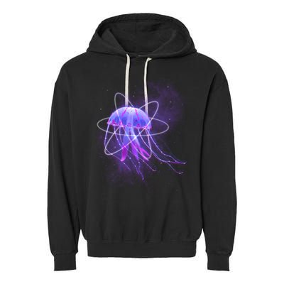 Space Trippy  Jellyfish Garment-Dyed Fleece Hoodie