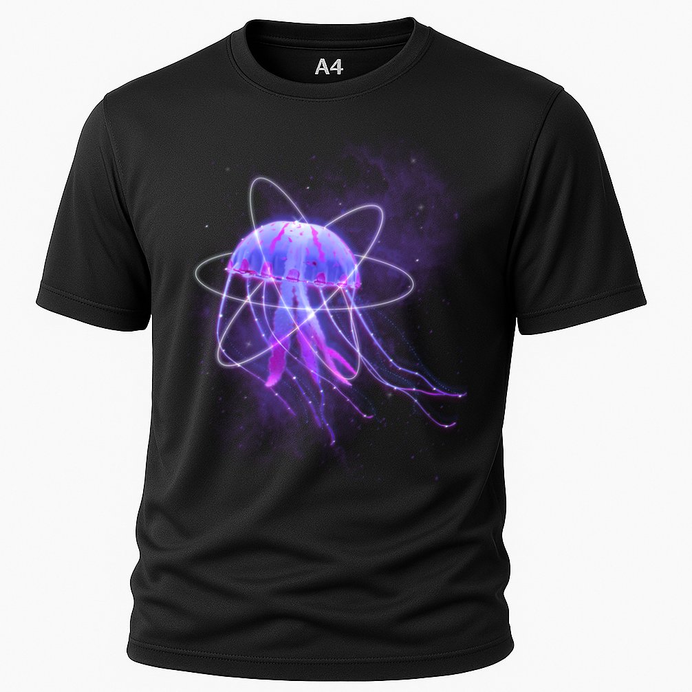Space Trippy  Jellyfish Cooling Performance Crew T-Shirt