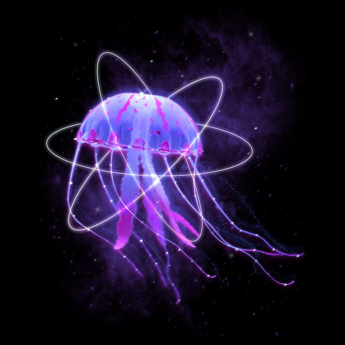 Space Trippy  Jellyfish Cooling Performance Crew T-Shirt