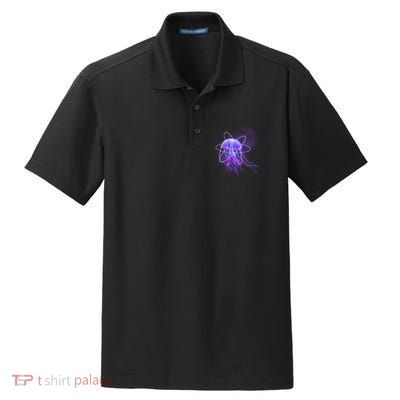 Space Trippy  Jellyfish Dry Zone Grid Polo
