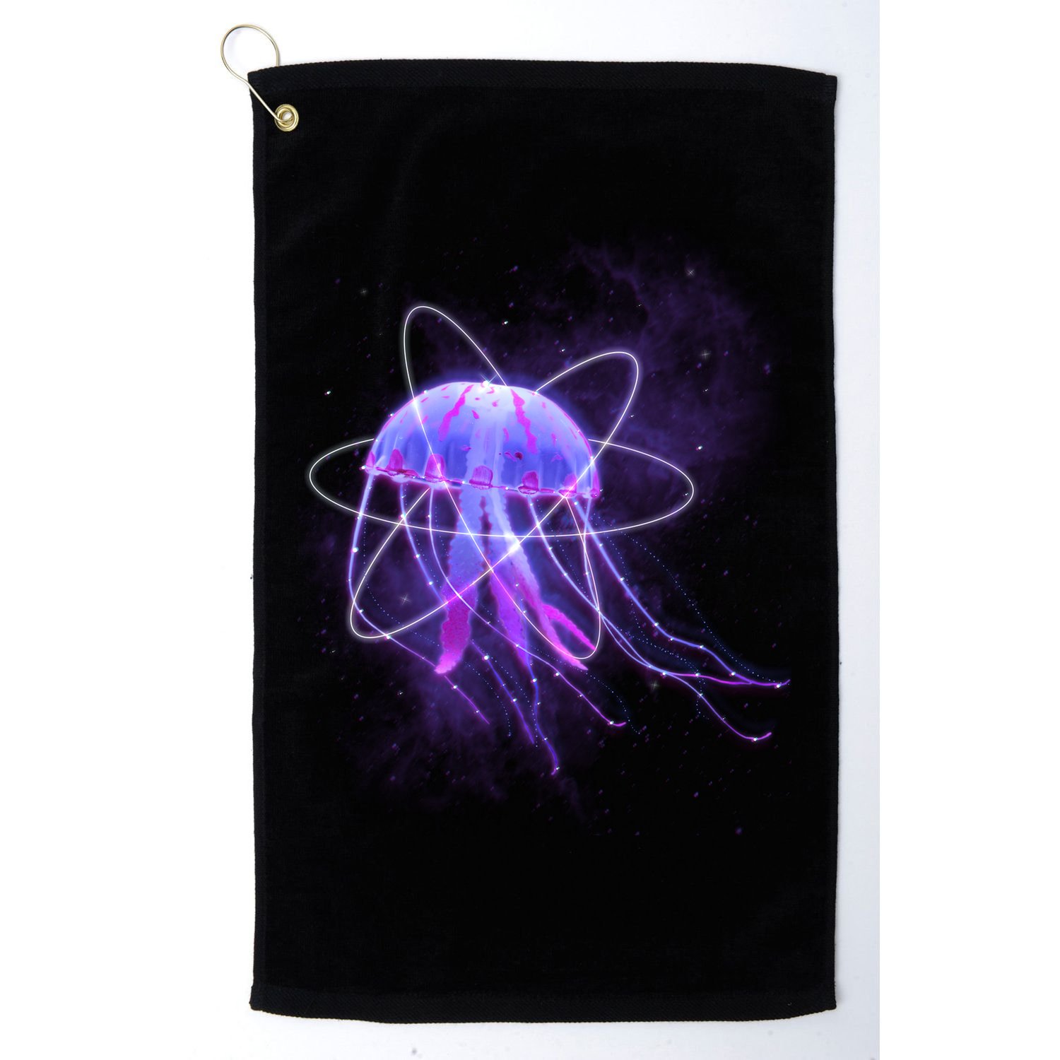 Space Trippy  Jellyfish Golf Towel