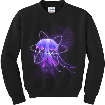 Space Trippy  Jellyfish Kids Sweatshirt