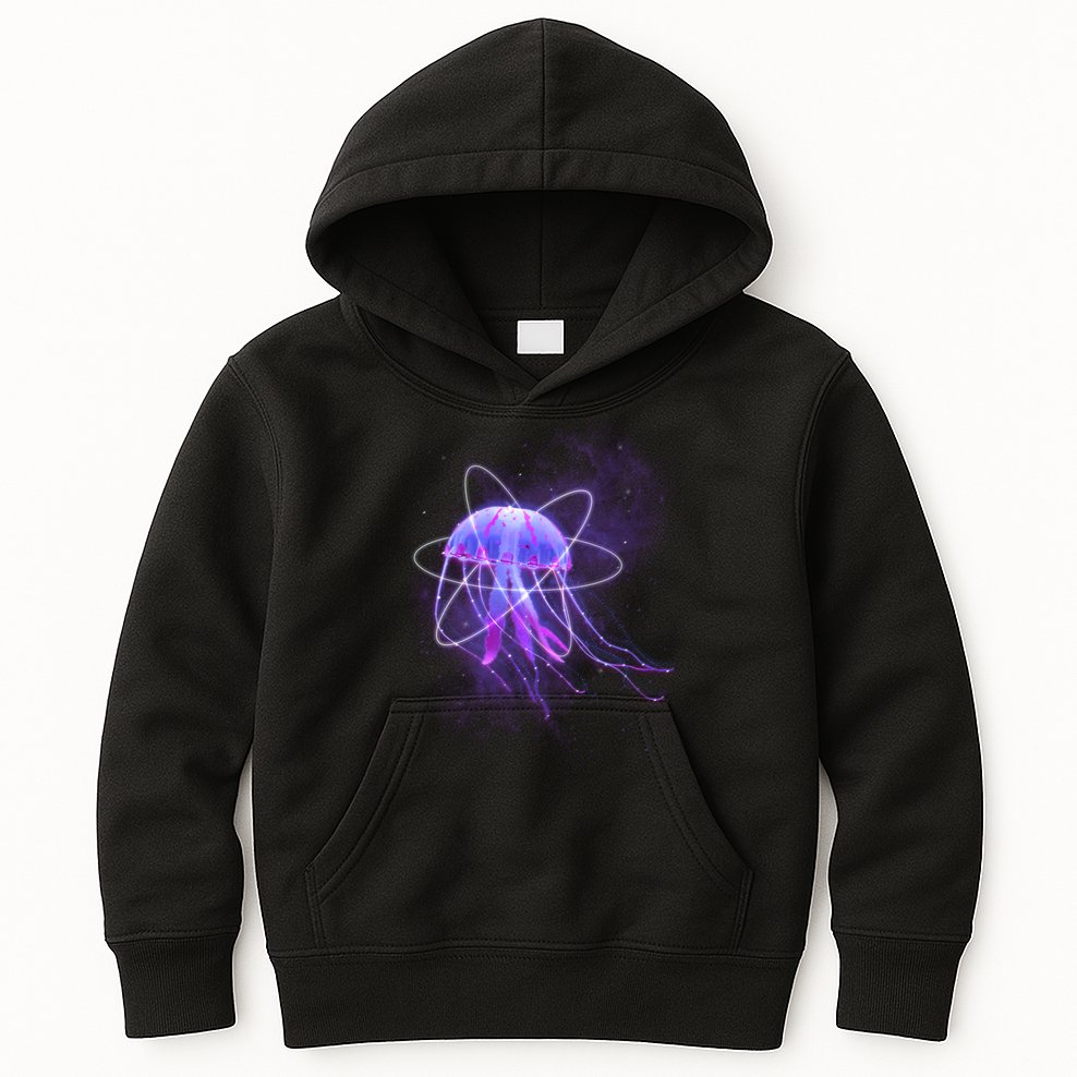 Space Trippy  Jellyfish Kids Hoodie