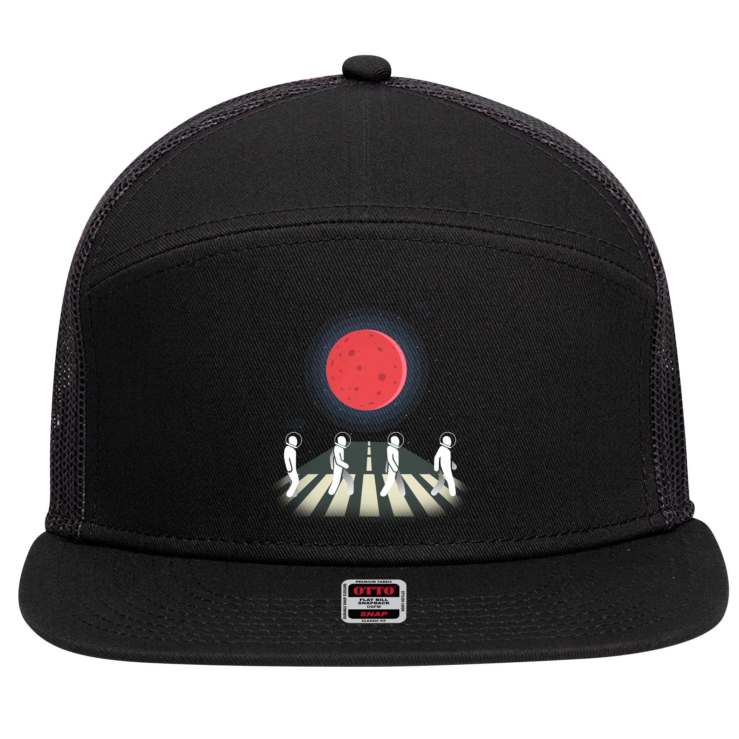 Space Walk 7 Panel Mesh Trucker Snapback Hat
