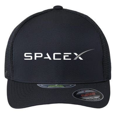 Space X Logo Flexfit Unipanel Trucker Cap