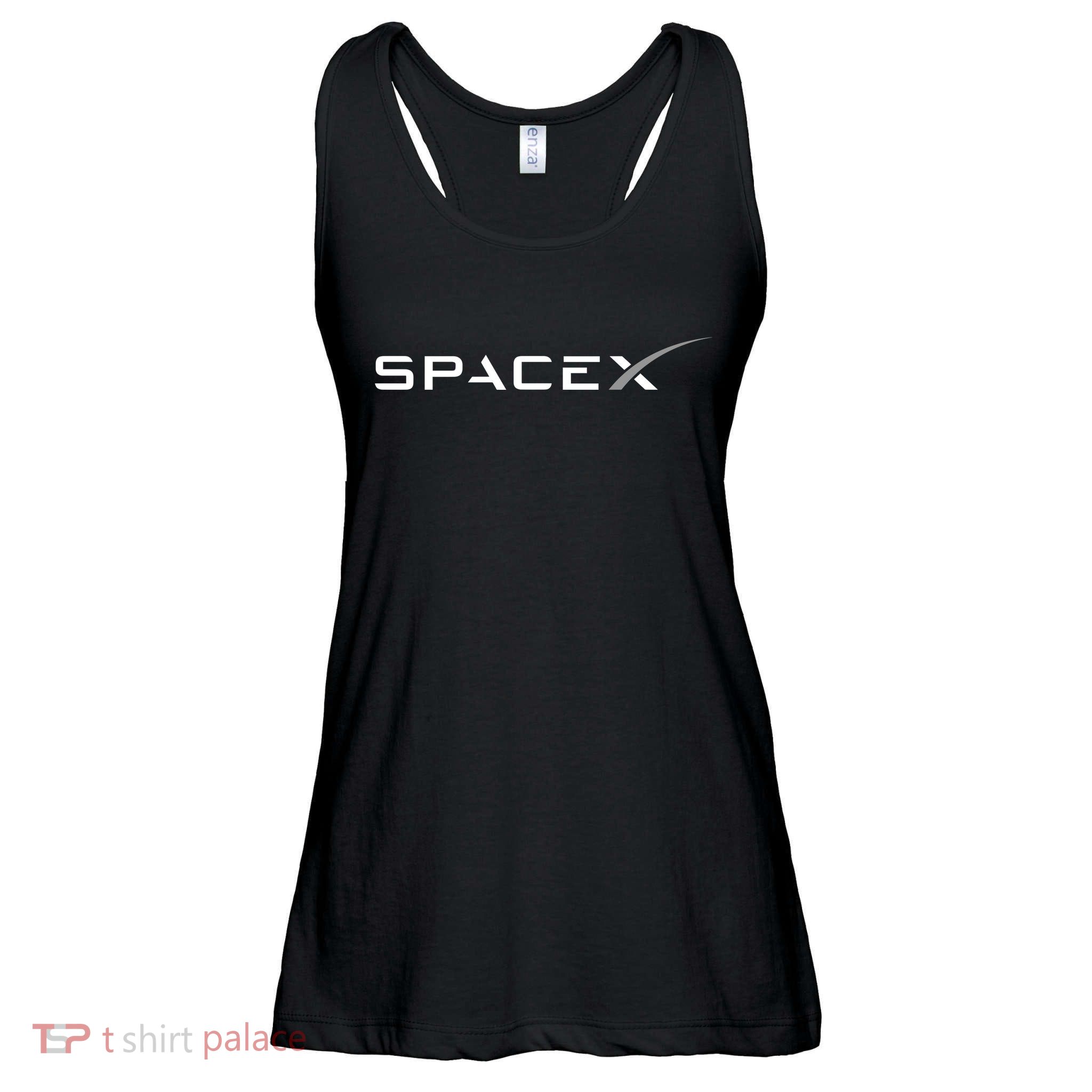 Space X Logo Ladies Essential Flowy Tank