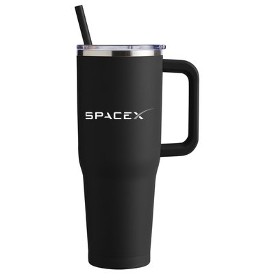 Space X Logo 40oz Vacuum Insulated Stainless Steel Travel Tumbler