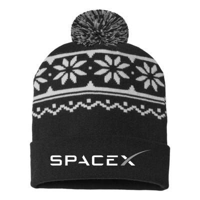 Space X Logo USA-Made Snowflake Beanie