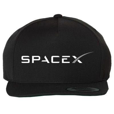 Space X Logo Wool Snapback Cap