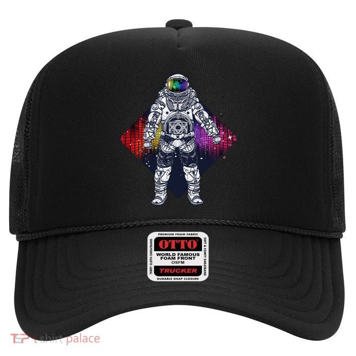 Spaceman Levels High Crown Mesh Back Trucker Hat