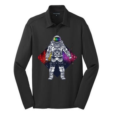 Spaceman Levels Silk Touch Performance Long Sleeve Polo