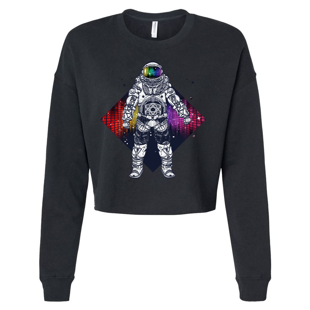 Spaceman Levels Cropped Pullover Crew