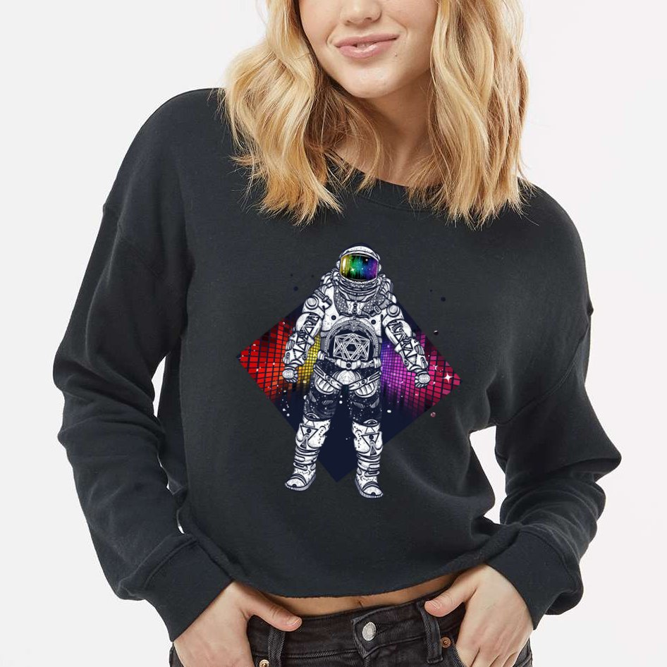 Spaceman Levels Cropped Pullover Crew