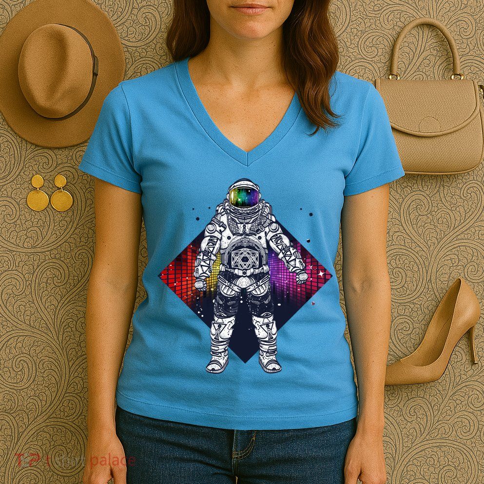 Spaceman Levels Women's V-Neck T-Shirt
