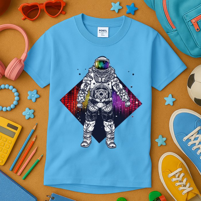 Spaceman Levels Kids T-Shirt