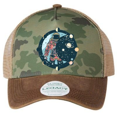 Spaceman Moon Cycle Legacy Tie Dye Trucker Hat