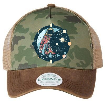 Spaceman Moon Cycle Legacy Tie Dye Trucker Hat