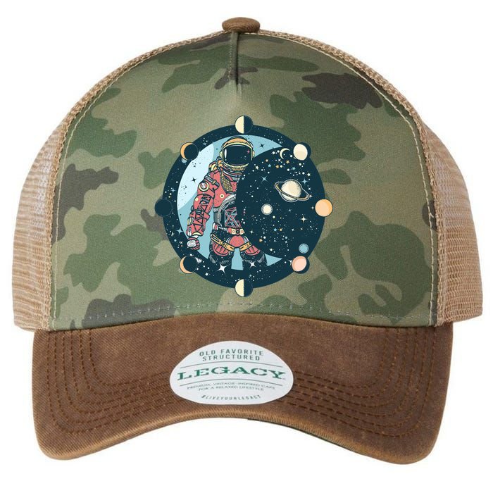 Spaceman Moon Cycle Legacy Tie Dye Trucker Hat