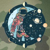 Spaceman Moon Cycle Legacy Tie Dye Trucker Hat
