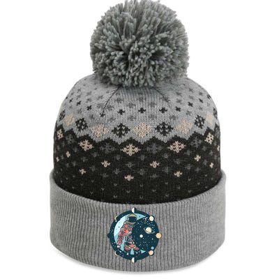 Spaceman Moon Cycle The Baniff Cuffed Pom Beanie