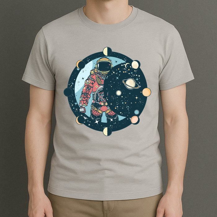 Spaceman Moon Cycle T-Shirt