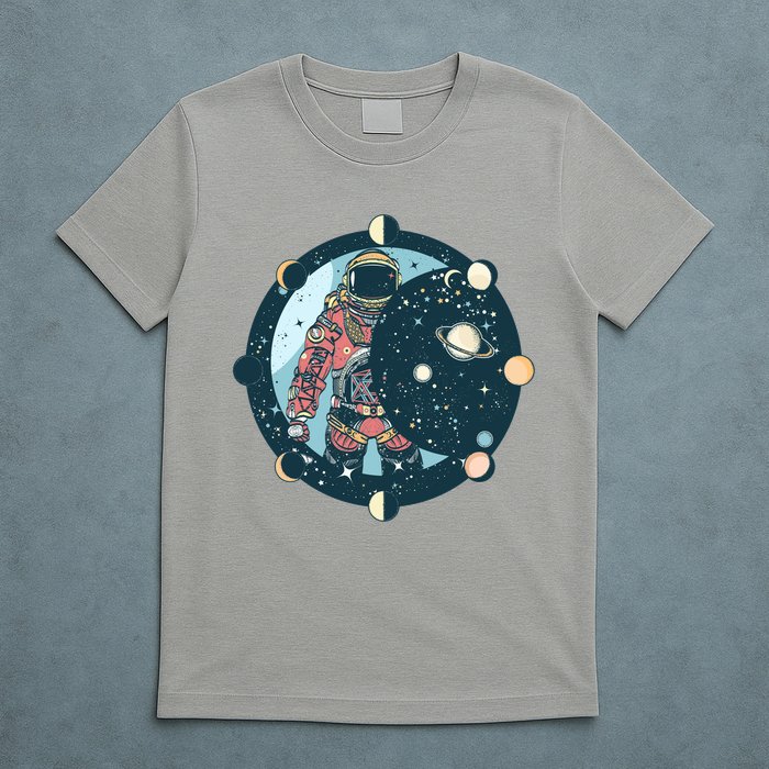 Spaceman Moon Cycle T-Shirt