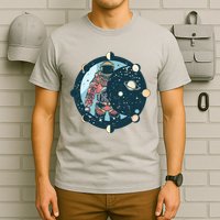 Spaceman Moon Cycle T-Shirt