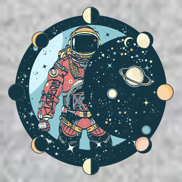 Spaceman Moon Cycle T-Shirt