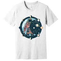 Spaceman Moon Cycle Premium T-Shirt