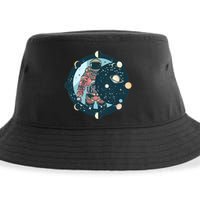 Spaceman Moon Cycle Sustainable Bucket Hat