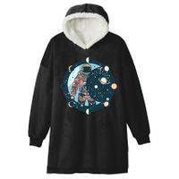 Spaceman Moon Cycle Hooded Wearable Blanket