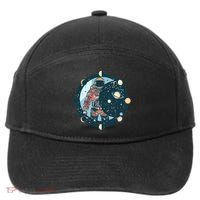 Spaceman Moon Cycle 7-Panel Snapback Hat
