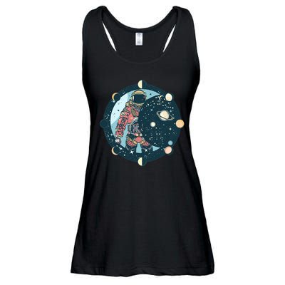 Spaceman Moon Cycle Ladies Essential Flowy Tank