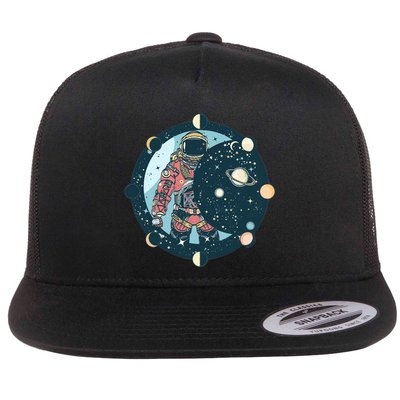 Spaceman Moon Cycle Flatbill Hat