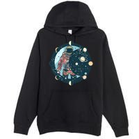 Spaceman Moon Cycle Premium Pullover Hoodie