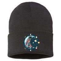Spaceman Moon Cycle Sustainable Knit Beanie