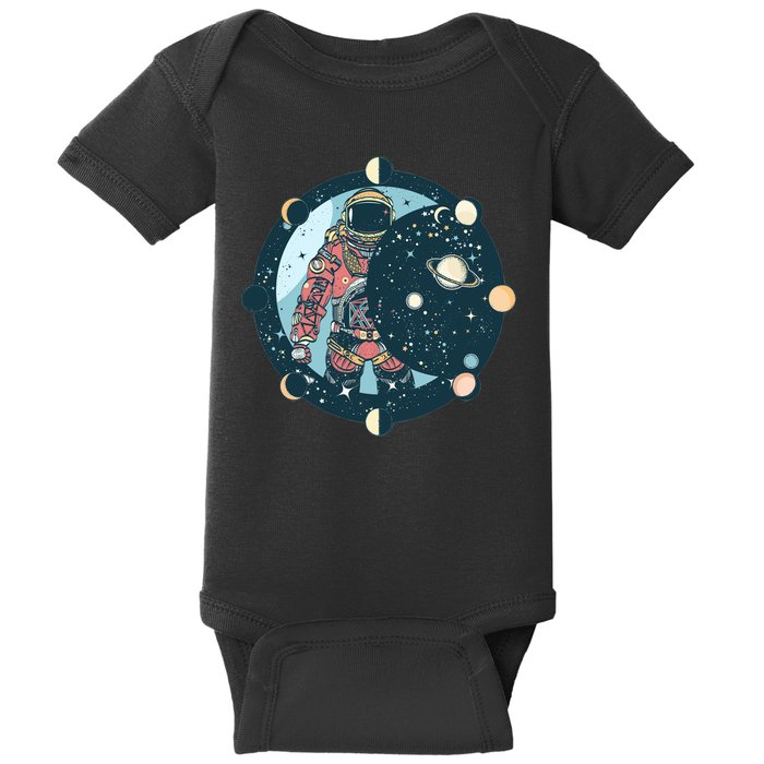 Spaceman Moon Cycle Baby Bodysuit