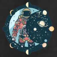 Spaceman Moon Cycle Trucker Hat