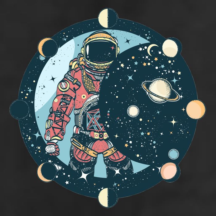 Spaceman Moon Cycle Trucker Hat